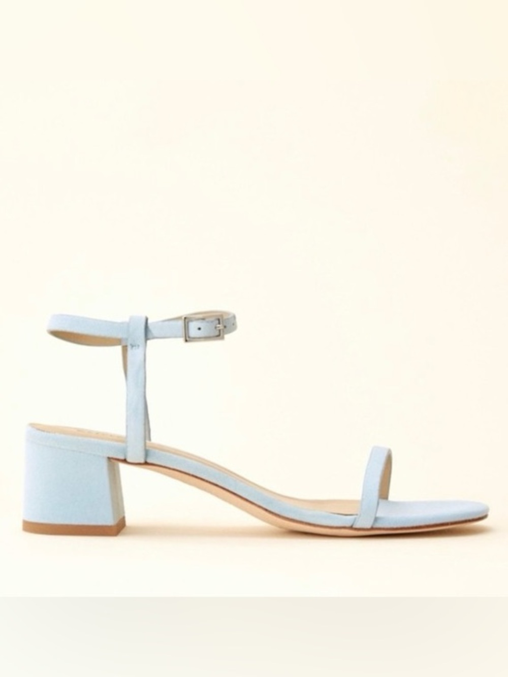 Reformation Mallory Sandal in Powder Blue